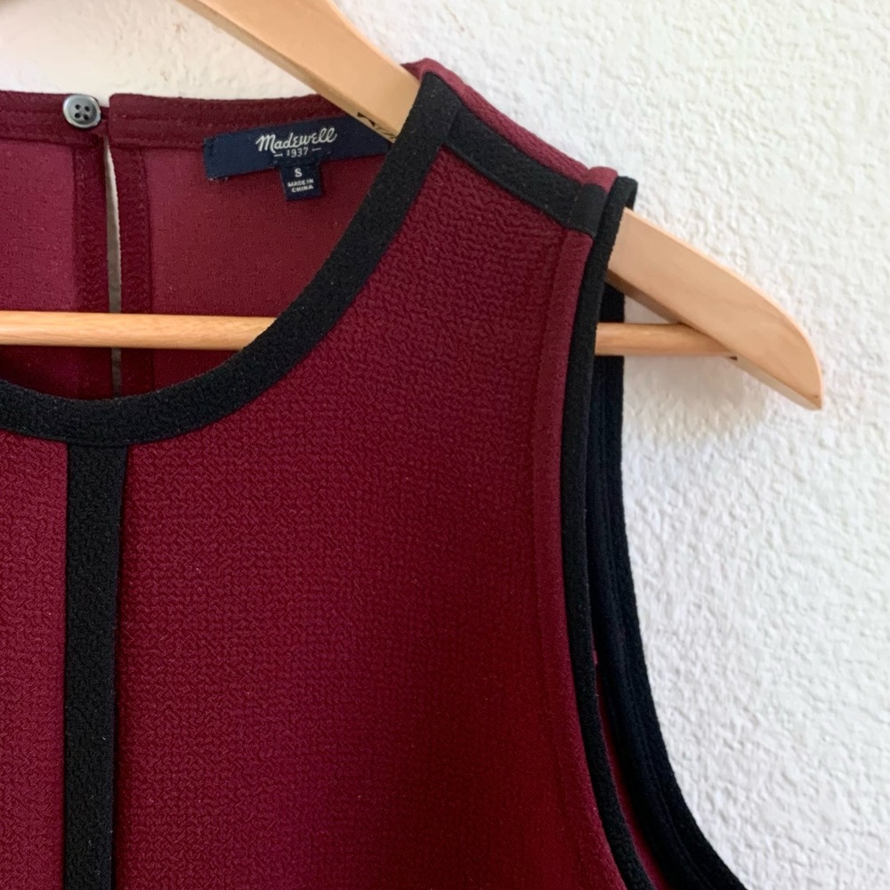 Madewell Wine Tone Sleeveless Top Size S - Picture 2 of 8